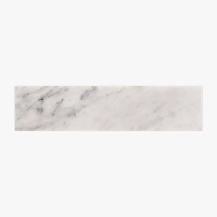 White Carrara Honed 3x12 Marble Tile