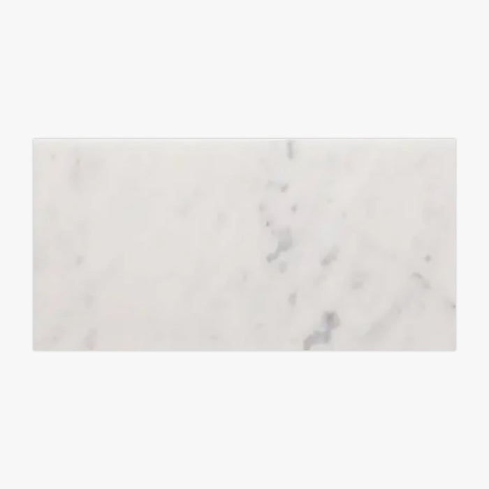 White Carrara Honed 9x18 Marble Tile