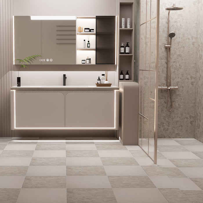 Lymra, Perlino Crema Antiqued 12x12 Limestone Checkerboard Tile