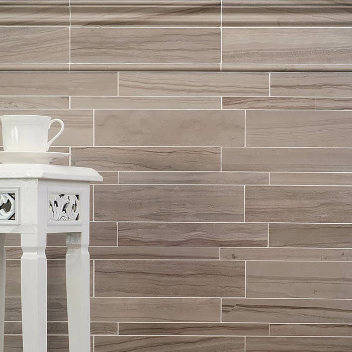 Athens Grey Polished Milano Chair Rail Marble Molding