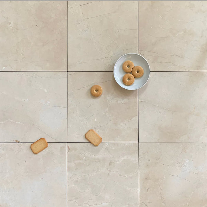 Crema Marfil Polished 12x12 Marble Tile