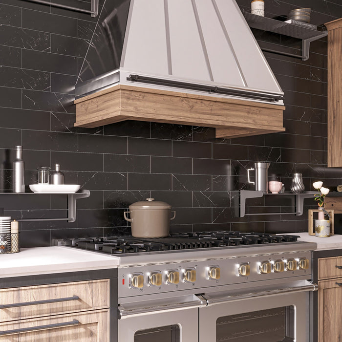 Nero Marquina Honed 4x12 Marble Tile